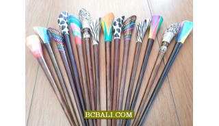 hair stick colorings black wood bali design unique 